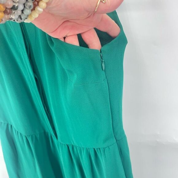 J. Crew Womens Mini Dress Lined Sleeveless Round Neck Button Zip Green Size 2 - Picture 9 of 12